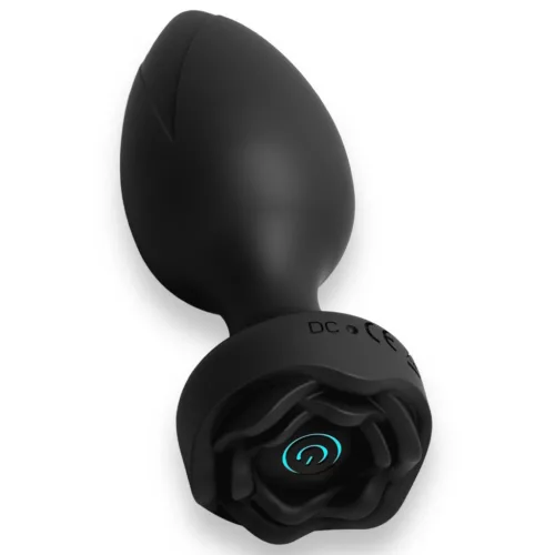Power Escorts Princess Plug távirányítós fekete dugó USB töltés 10 funkció