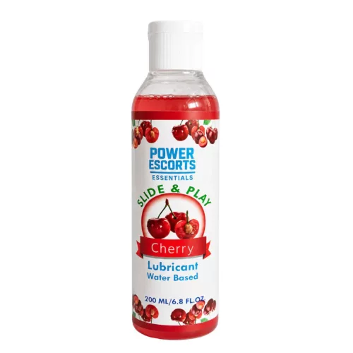 Power Escorts síkosító vízalapú cseresznyés 200 ml nem ragadós latex kompatibilis