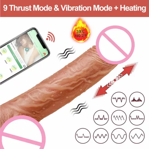 Lovesecret Vibrátor App-vezérelt, Melegítő, 21,5 cm, bőrszínű