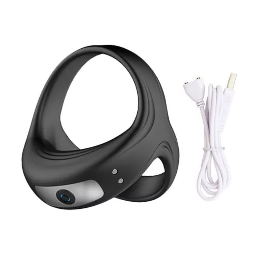 Lovesecret Péniszgyűrű Rezgő, USB-töltős, vízálló 6,7 cm fekete