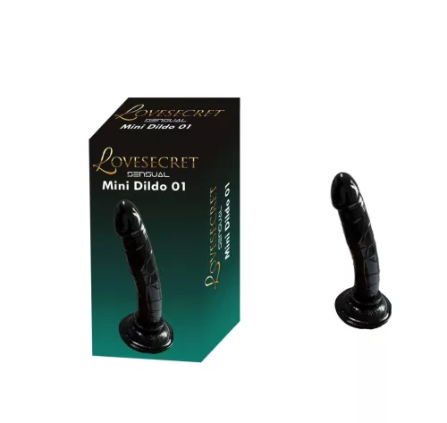 Lovesecret Dildó Realisztikus, tapadókorongos 14 cm fekete