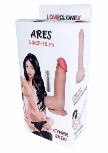 Ares Vibrátor Ultra realisztikus textúrák 7 rezgésmód 15 cm