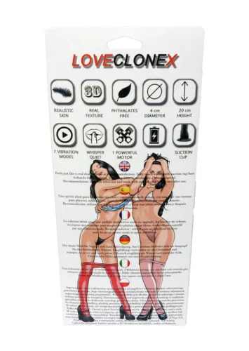 LovecloneX Vibrátor Ultra realistikus, 7 rezgésmód Tapadókorongos