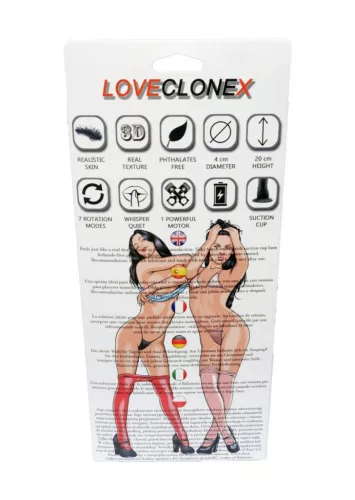 LovecloneX Dildó Rotáló funkcióval 7 mód fekete