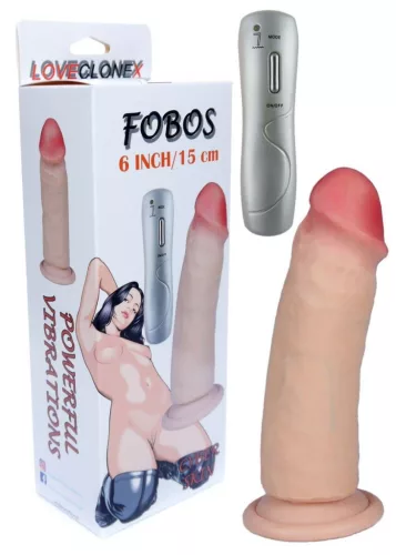 LovecloneX Vibrátor Realisztikus anyag, intenzív vibráció 15 cm cseresznyeszín