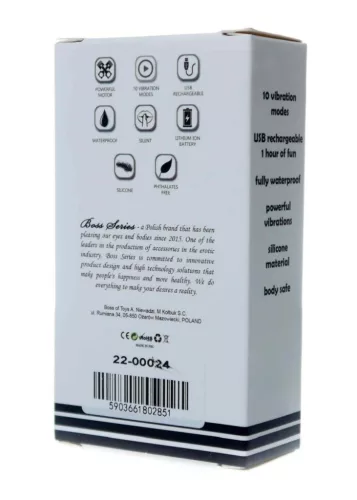 Szexjáték Vibrátor 10 mód vízálló fekete USB-töltés