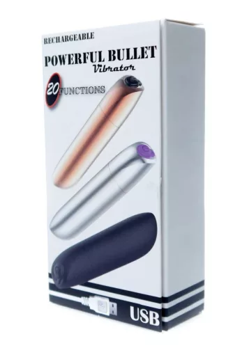 Stymulator Vibrátor Erős rezgés, USB-töltés, 20 mód Fekete matt