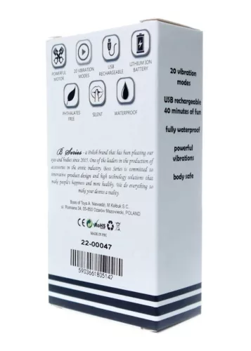 Stymulator Vibrátor USB töltés 20 mód vízálló ezüst