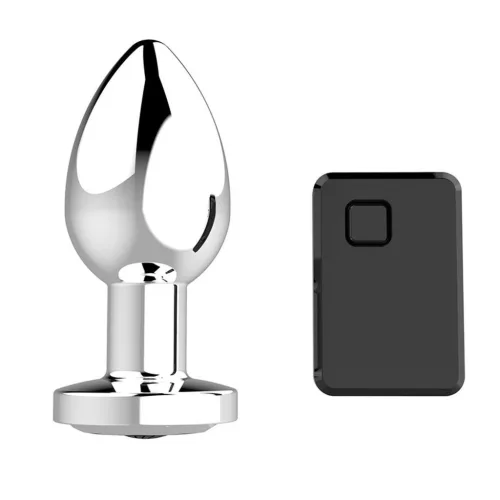 Stymulator USB újratölthető anál dildó ezüst 10 funkció