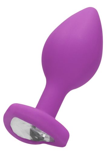 Diamond Heart – prémium anális plug, lila színben