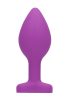 Diamond Heart – prémium anális plug, lila színben