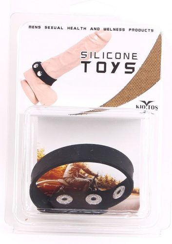 Prémium szilikon péniszgyűrű 3 patenttal, 15 mm