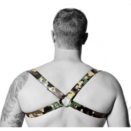 Camouflage bőrhám – stílusos kiegészítő S/M méretben