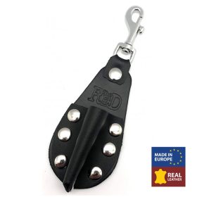 Aroma üveg tartó - bőr - piros, elegáns design