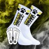 Woof Puppy - fehér-sárga kutyás zokni