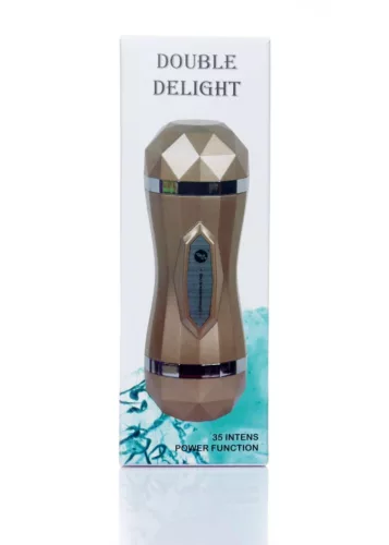 Double Delight maszturbátor USB csatlakozóval 35 funkcióval