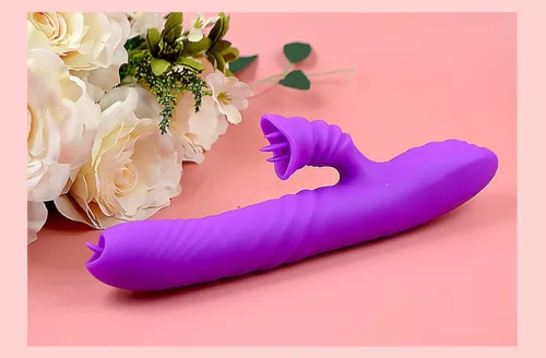 Wibrator Angelia Lökő, forgó, 20 rezgésmód USB töltés lila