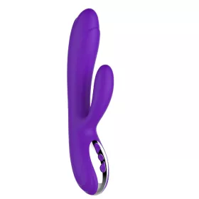   Vibrátor kettős rezgés, pulzáció, melegíthető USB töltés lila