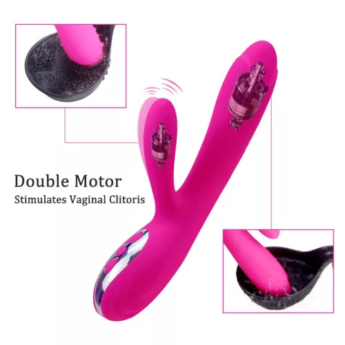 Vibrator duplarezgő, felfűthető, 10 mód, USB-töltés, vízálló, orvosi szilikon