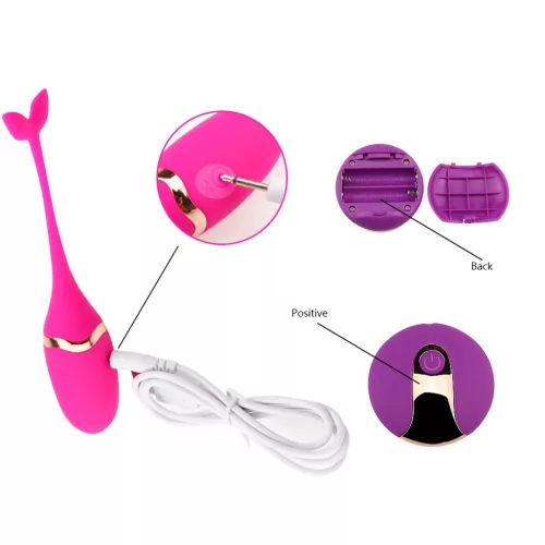 Vibratong Vibrációs tojás 10 mód, kábeles USB töltés rózsaszín