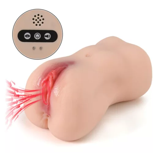 Virgin Style Maszturbátor Rezgő, 10 fokozatú szívó, USB töltés 18 cm fekete