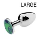 Bijou Plug Green – elegáns zöld anális kényeztető 8 x 4 cm