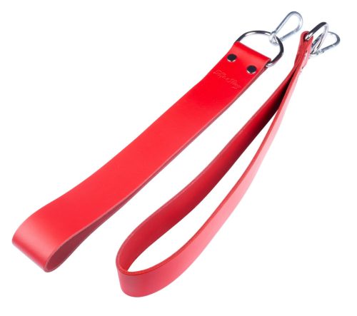 Pár lábtartó piros bőr hintához – stílusos kényelem