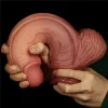 Realistic Dildo Ttbm Nature – élethű vibráló dildó 18 cm