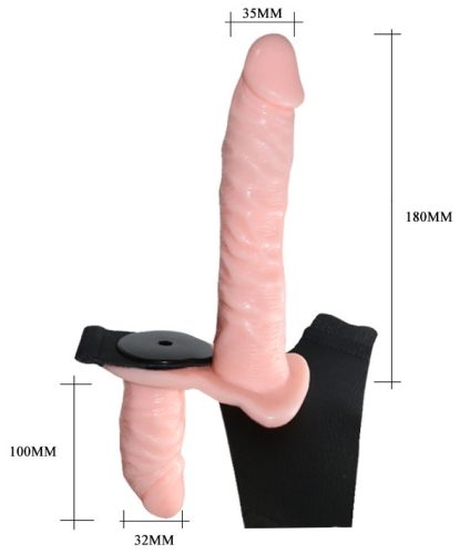 Vibrant Passionate – duplás dildós öv, 16 x 3,5 cm