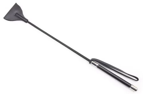 Crop Whip – stílusos bőr korbács 55 cm hosszú