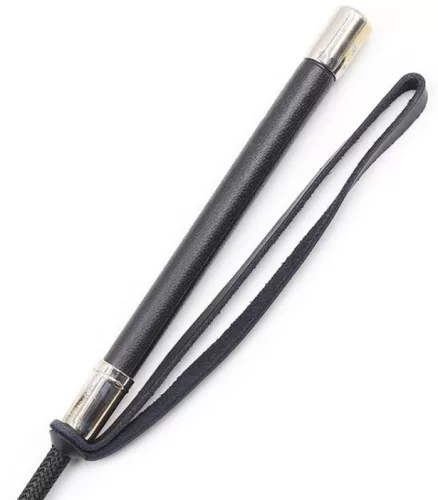 Crop Whip – stílusos bőr korbács 55 cm hosszú