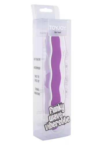 Funky Wave Vibrátor Hullámos dizájn, állítható erősség, vízálló Lila