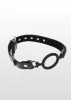 Open Ring Gag Szájpecek Nyitott Szájjal Fekete Regulálható Pánttal