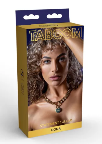 Taboom Nyakörv Metál, Nikkementes 49 cm Rózsaarany BDSM kiegészítő