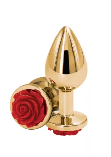 Buttplug Anál plug közepes piros könnyű alumínium
