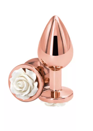 Buttplug análdildó alumínium közepes fehér