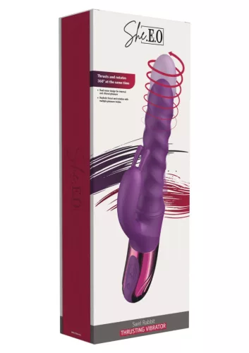 She.E.O Vibrátor Rezgő, Forgó, 25-28 cm, Rózsaszín