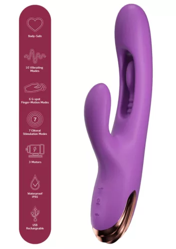She.E.O Vibrátor G-pont mozgatás, 10 rezgésfokozat, USB töltés 24 cm lila
