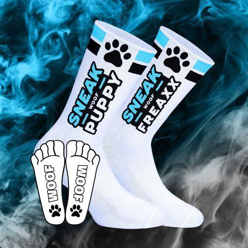 Sneak Woof – kék kutyás zoknik