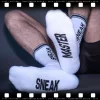 SNEAK MASTER – stílusos fehér-fekete zokni