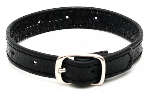 Lux Up Black – prémium bőr péniszgyűrű