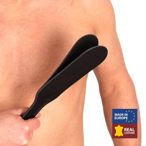 Prémium bőr korbács – 31cm x 7cm érzéki játékhoz