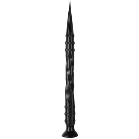 Prémium dildó - hegyes, csavart alakú, 65 cm fekete