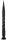 Prémium dildó - hegyes, csavart alakú, 65 cm fekete