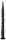 Pointed Twist M – prémium fekete dildó 50 cm hosszú