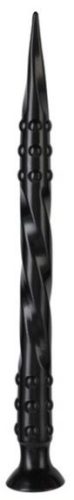 Pointed Twist M – prémium fekete dildó 50 cm hosszú