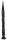 Dildo Black – hegyes csavaros prémium eszköz 40 x 3 cm