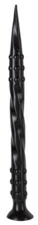 Dildo Black – hegyes csavaros prémium eszköz 40 x 3 cm