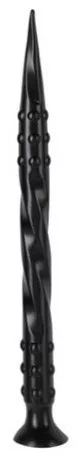 Dildo Black – hegyes csavaros prémium eszköz 40 x 3 cm