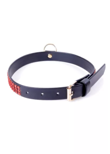 Fetish B Szíj Kristályokkal Állítható 36-42 cm Piros